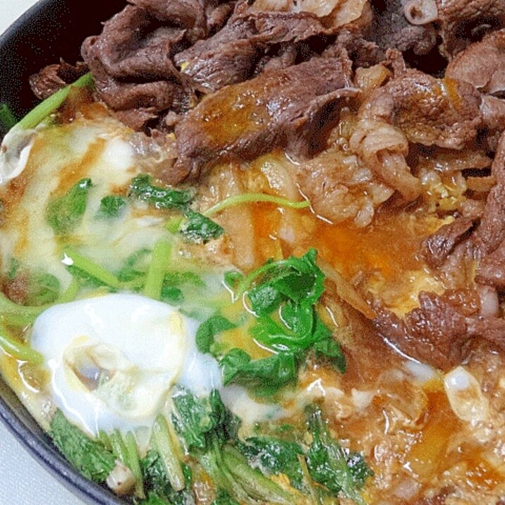 割り下で簡単☆ 「たっぷり三つ葉の牛鍋」